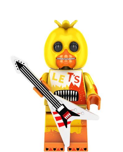 Five Nights at Freddies: Freddy, Chica w/ Guitar, The Puppet, Freddy w/ Red Bonnie, Freddy w/ Purple Bonnie, Bonnie (Security Guard). $6 Each Buy 5 get 1 FREE!!!
