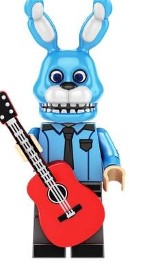 Five Nights at Freddies: Freddy, Chica w/ Guitar, The Puppet, Freddy w/ Red Bonnie, Freddy w/ Purple Bonnie, Bonnie (Security Guard). $6 Each Buy 5 get 1 FREE!!!