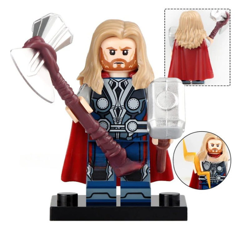 Marvel: Longhair Thor w/ Thunderbolt (Silver).